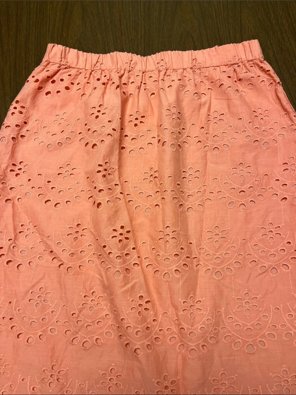 Joie 2-piece orange eyelet skirt and top set, size medium, new without tags
